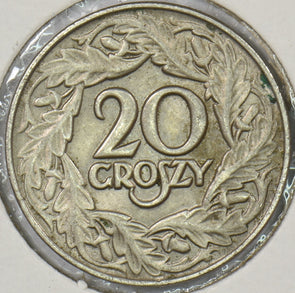 Poland 1923 20 Groszy Eagle P190567 combine shipping1