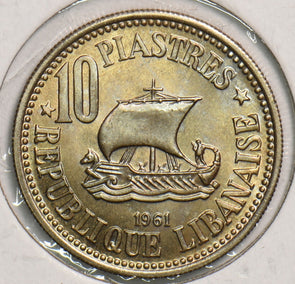 Lebanon 1961 10 Piastres P290166 combine shipping2