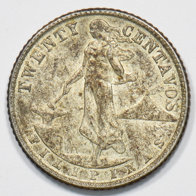 Philippines 1944-D Commonwealth 20 Centavos Silver P1510770