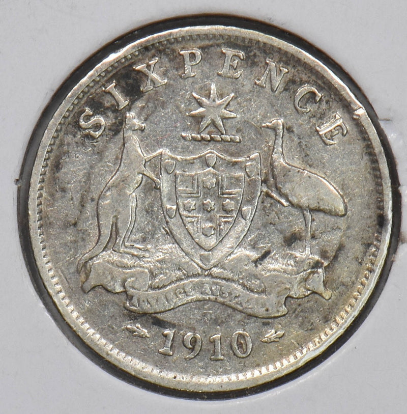 Australia 1910 Edward VII 6 Pence Silver P9028520