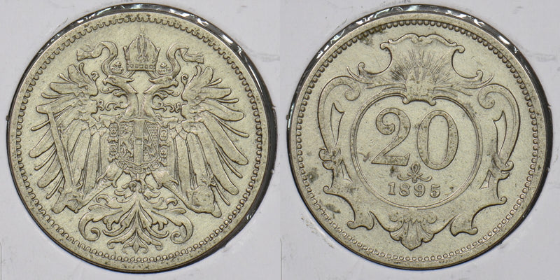 Austria 1895 20 Heller P190337 combine shipping0