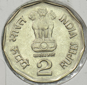 India Republic 1998 2 Rupees Lion animal P150179 combine shipping1