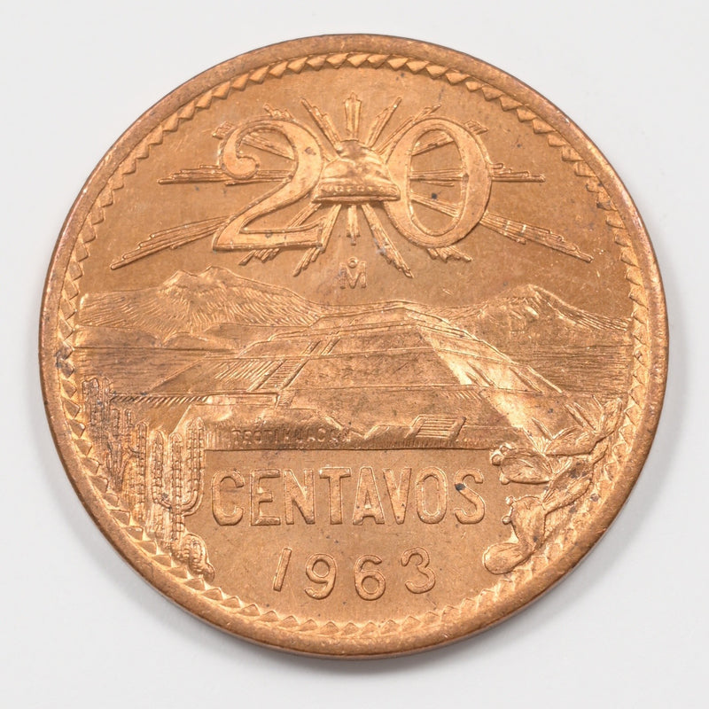 Mexico 1963-MO National Emblem 20 Centavos P9044830