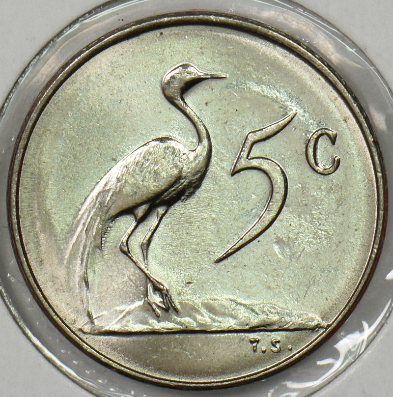 South Africa 1965 5 Cents Blue Crane animal P150177 combine shipping0