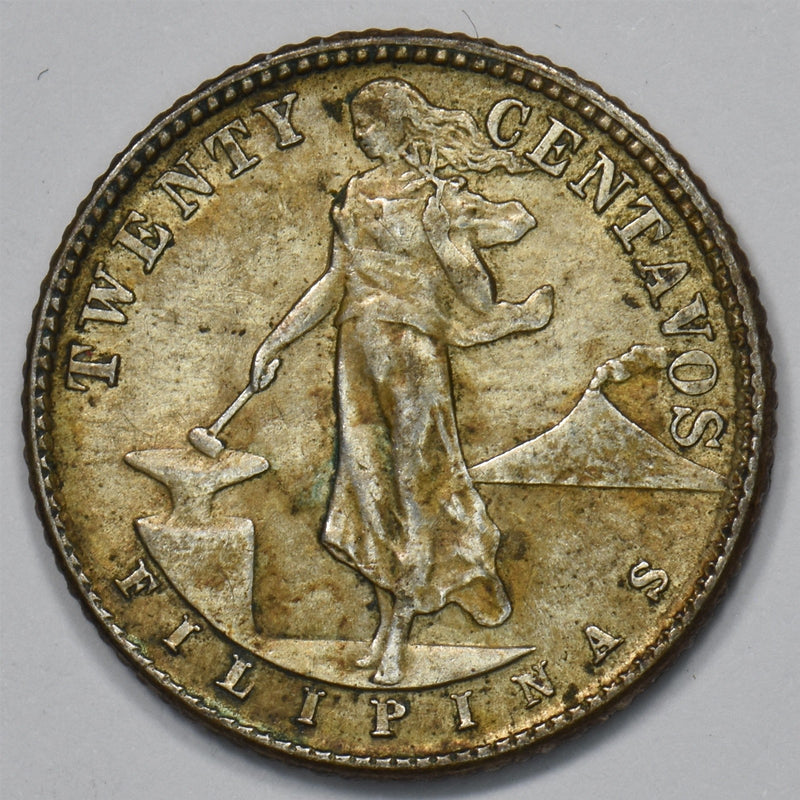 Philippines 1944-D Commonwealth 20 Centavos Silver P9031210