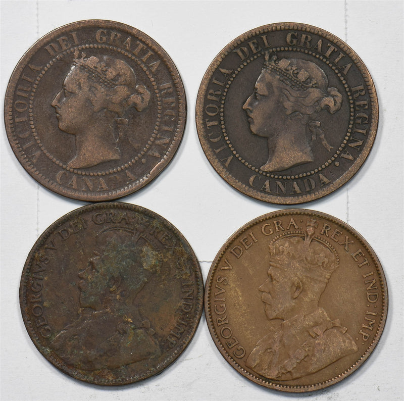 Canada 1893-1918 Cent Lot of 4 George V/Victoria P902793 combine shipping0