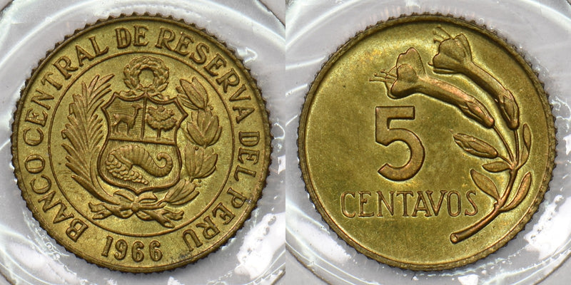 Peru 1966 5 Centavos P190288 combine shipping0