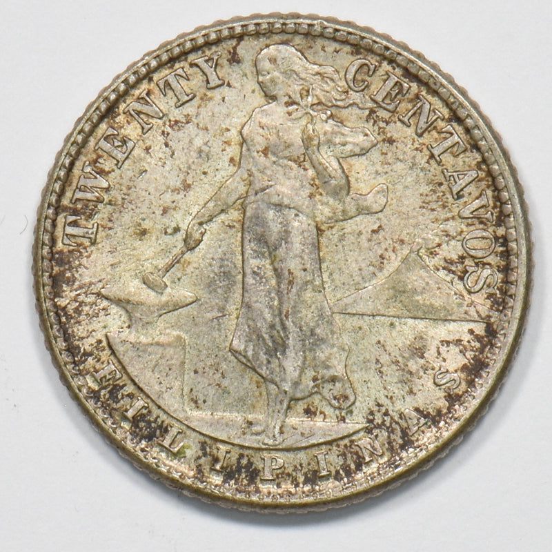 Philippines 1944-D Commonwealth 20 Centavos Silver P1510670