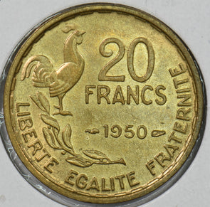 France 1950 20 Francs Rooster P190510 combine shipping1