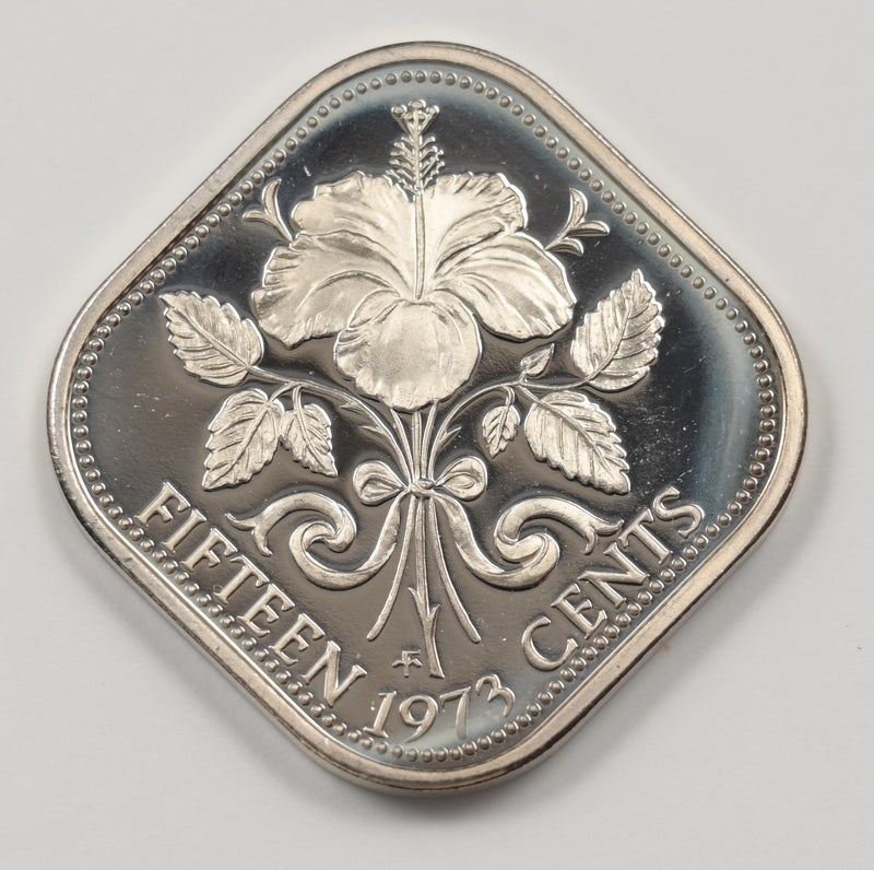 Bahamas 1973-FM Elizabeth II 15 Cents Proof P9040310