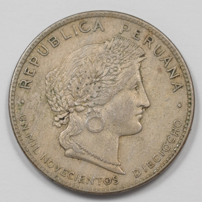 Peru 1918-1941 Liberty Head 20 Centavos P1513840