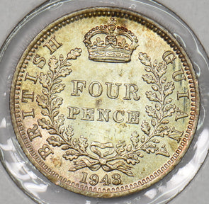 British Guiana 1943 4 Pence P290388 combine shipping2