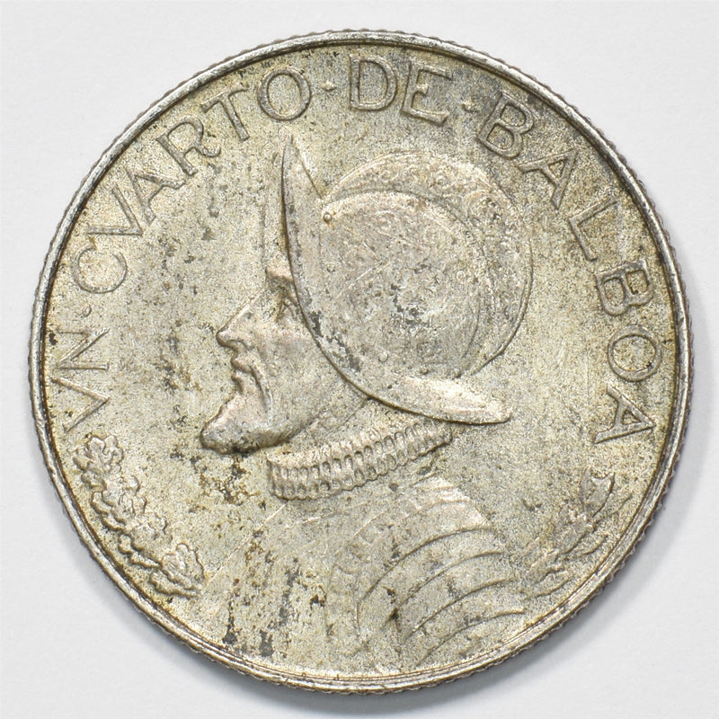 Panama 1947 Vasco Nunez 1/4 Balboa Silver P2401600