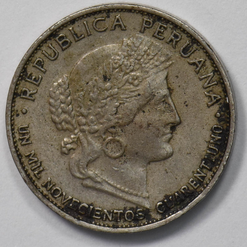 Peru 1941 5 Centavos XF Dirt in Legends Head of Ceres P903538 combine shipping0