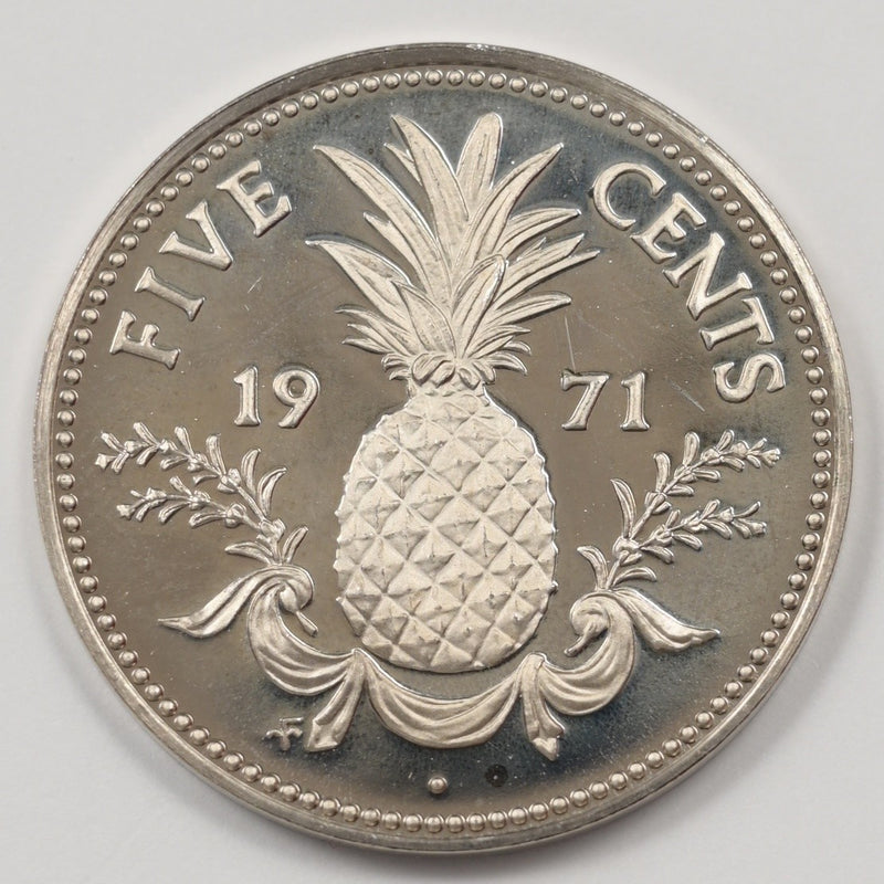 Bahamas 1971-FM Elizabeth II-Pineapple 5 Cents Proof P9040400