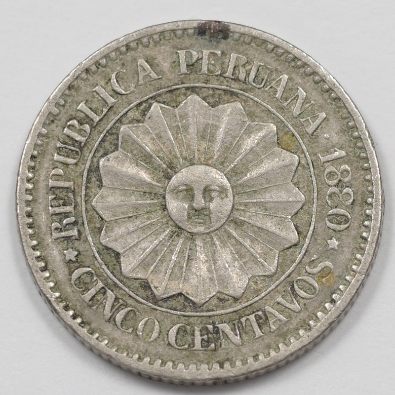 Peru 1880 Republic 5 Centavos P1513790