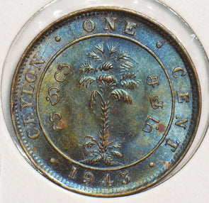 Ceylon 1943 Cent P290287 combine shipping2