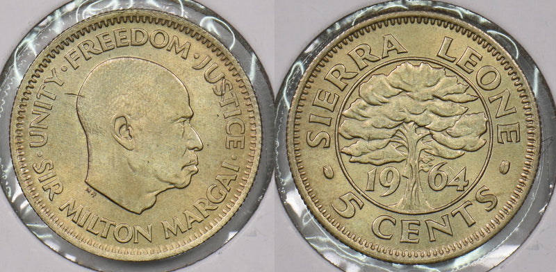 Sierra Leone 1964 5 Cents P190333 combine shipping0