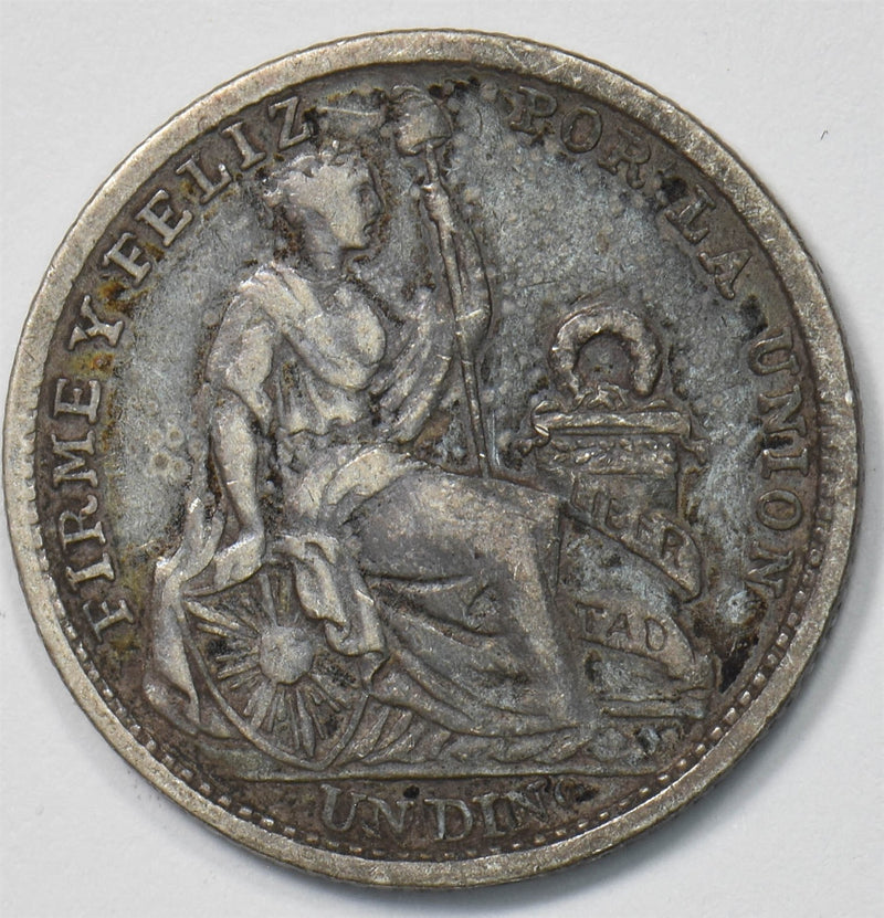Peru 1906 Dinero Silver Seated Liberty P903523 combine shipping0