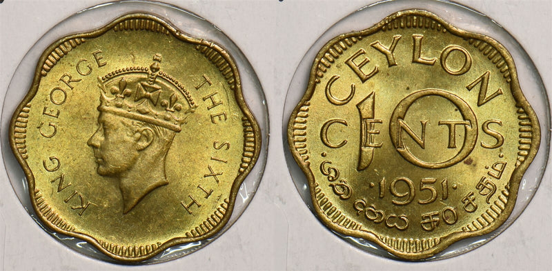 Ceylon 1951 10 Cents P290181 combine shipping0