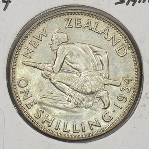 New Zealand 1934 Shilling P290431 combine shipping2