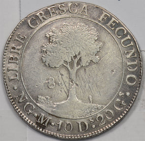 Central American Republic 1827 8 Reales Silver P4903951