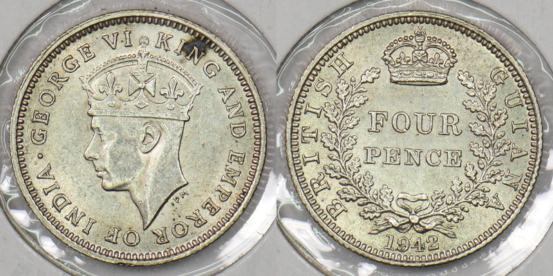 British Guiana 1942 4 Pence P290380 combine shipping0