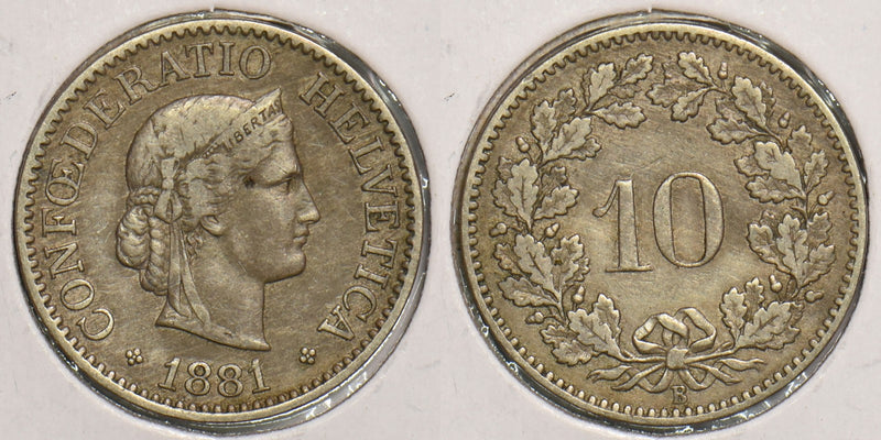 Switzerland 1881 B 10 Rappen P240005 combine shipping0
