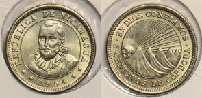 Nicaragua 1954 5 Centavos BU P290213 combine shipping0