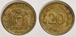 Ecuador 1942 20 Centavos P290281 combine shipping0