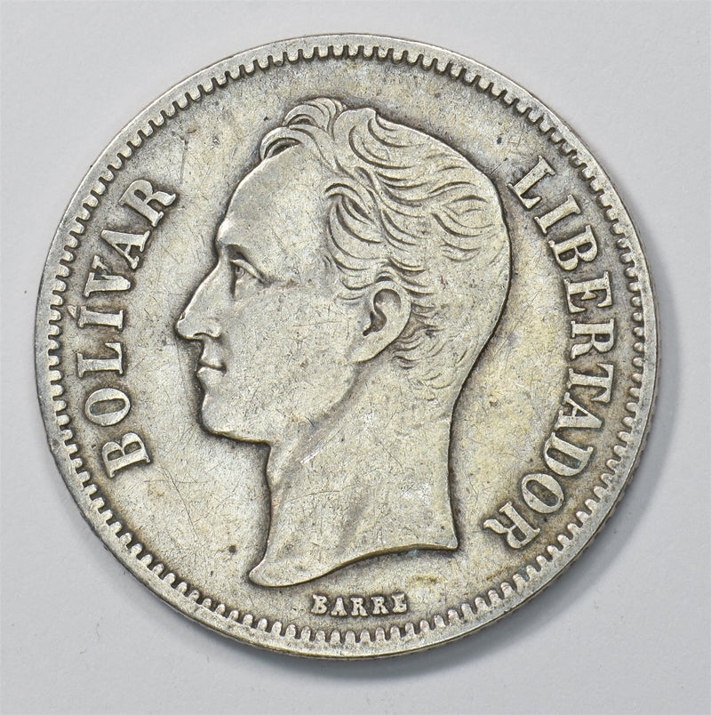 Venezuela 1936 Coat of Arms Bolívar Silver P1512850