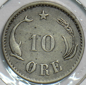 Denmark 1882 10 Ore Dolphin animal P490003 combine shipping1