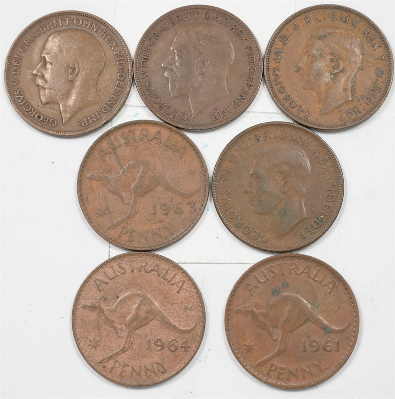 Australia / United Kingdom 1920-1964 George V, VI, Elizabeth II Collection Lot P0