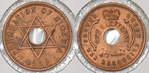 Nigeria 1959 1/2 Penny P290416 combine shipping0