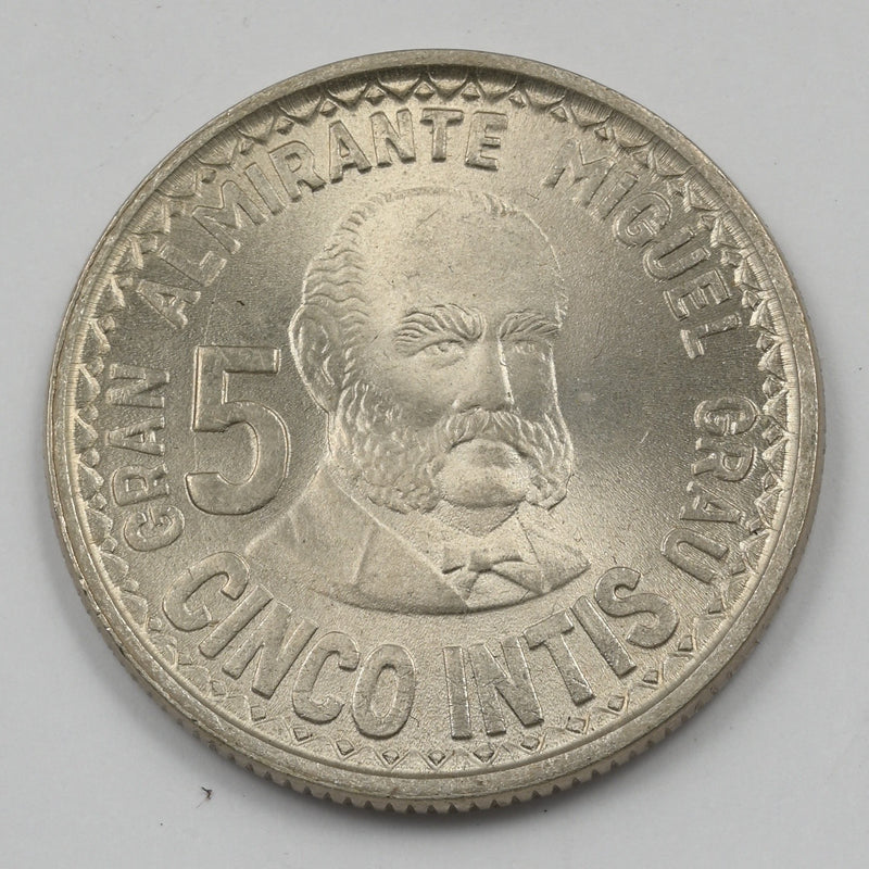 Peru 1986-LM Gran Almirante Miguel Grau 5 Intis P1914010