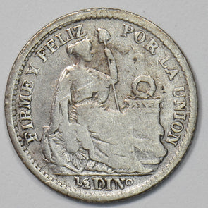 Peru 1904 1/2 Dinero Silver Liberty Seated P903530 combine shipping0