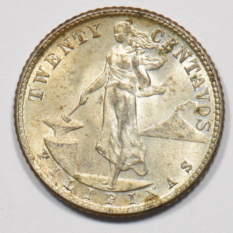 Philippines 1944-D Commonwealth 20 Centavos Silver P1510600