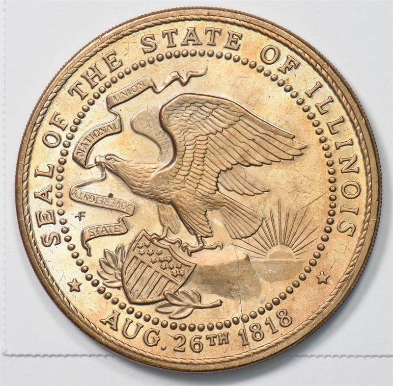 US 1968 Token/Medal ILLINOIS Sesquicentennial Eagle P903492 combine shipping0