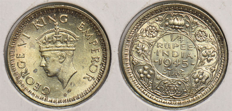 India British 1945 B 1/4 Rupee P490100 combine shipping0