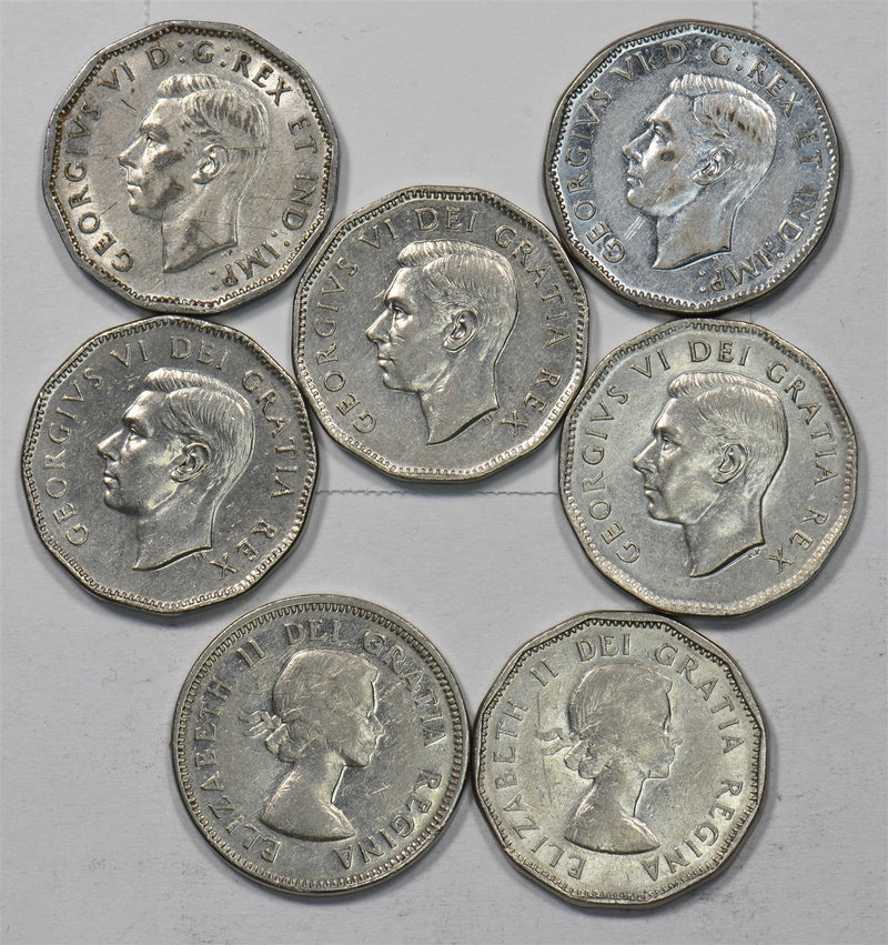 Canada 1751-1964 5 Cents Lot of 7 George VI P902795 combine shipping0