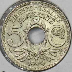 France 1919 5 Centimes Ch BU KM865 P190543 combine shipping1