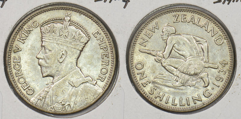 New Zealand 1934 Shilling P290431 combine shipping0