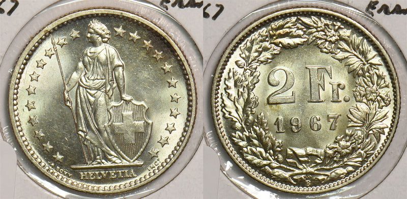 Switzerland 1967 2 Francs P290314 combine shipping0