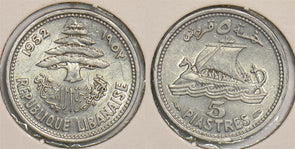 Lebanon 1952 5 Piastres P290261 combine shipping0