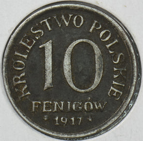 Poland 1917 10 Fenigow P190582 combine shipping1