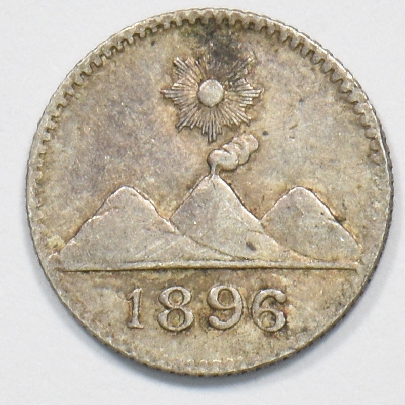 Guatemala 1896 Republic 1/4 Real Silver P1911610