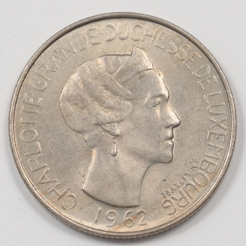 Luxembourg 1962 Charlotte 5 Francs P9040130