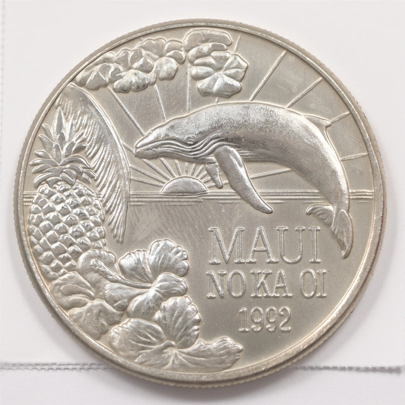 1992 Maui Trade Dollar Whale P9047960