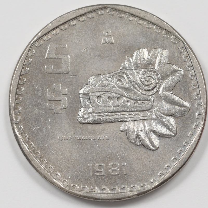Mexico 1981-MO Quetzalcoatl 5 Pesos P9044630