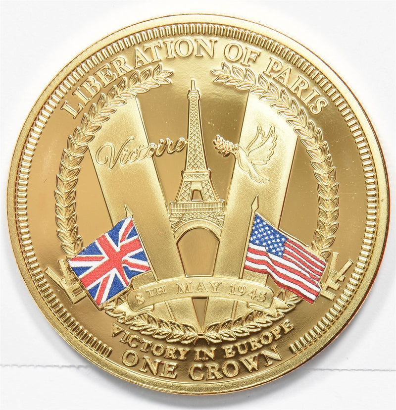 Tristan da Cunha 2015 Liberation of Paris / Victory Crown Proof P1913480